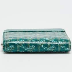 Pre Owned محفظة غويارد ماتينيون "بي إم" كانفاس مقوى غوياردين أخضر وجلد