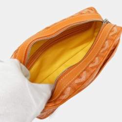 Pre Owned Goyard Ama Capvert Orange Coated Canvas Shoulder Bag