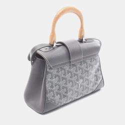 Pre Owned حقيبة جويارد ميني سايغون كانفاس مقوى وجلد رمادي متعدد الألوان