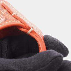 Pre Owned Goyard Boheme Hobo Bag Shoulder Coated Canvas And Leather Orange Multicolor