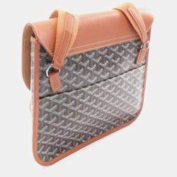 مملوكة مسبقًا Goyard Crucier Messenger Bag Shoulder Coated Canvas And Leather Black Brown Multicolor