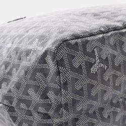 Pre Owned Goyard Saint Louis Pm Tote Bag Coated Canvas And Leather Gray White