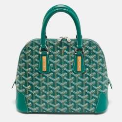 Pre Owned حقيبة ساتشيل جويرد فيندوم ميني قماش مغلف جويردين أخضر وجلد