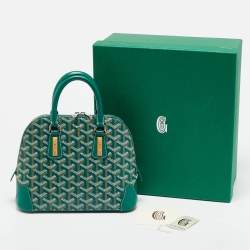 Pre Owned حقيبة ساتشيل جويرد فيندوم ميني قماش مغلف جويردين أخضر و جلد