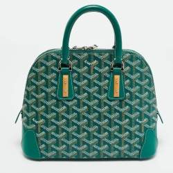 Pre Owned حقيبة ساتشيل جويرد فيندوم ميني قماش مغلف جويردين أخضر وجلد