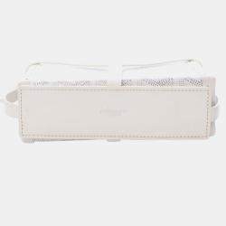 Pre Owned Goyard White Goyardine Minaudiere Trunk Bag
