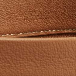 Pre Owned Goyard Conti Brown Goyardine Coated Canvas and Leather Pouch