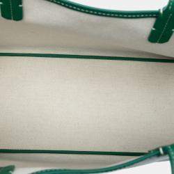 Pre Owned Goyard Green Goyardine Chien Gris Pet Carrier