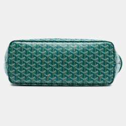 Pre Owned Goyard Green Goyardine Chien Gris Pet Carrier