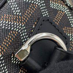 Pre Owned Goyard Cupvert Black Pvc Leather Size Pm