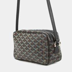 Pre Owned Goyard Cupvert Black Pvc Leather Size Pm