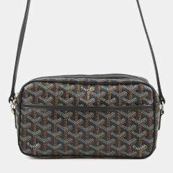 Pre Owned Goyard Cupvert Black Pvc Leather Size Pm