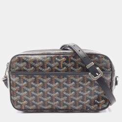 Pre Owned Goyard Cap Vert Pm Shoulder Bag In Coated Canvas And Leather Black/Multicolor