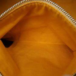 Pre Owned Goyard Croiseur 40 Handbag Herringbone Pattern Pvc Black And Brown