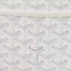 مملوكة مسبقًا Goyard Jouvence MM White Goyardine Coated Canvas and Leather Toiletry Bag