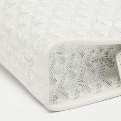 مملوكة مسبقًا Goyard Jouvence MM White Goyardine Coated Canvas and Leather Toiletry Bag