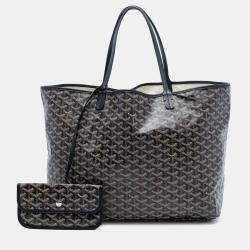 مملوكة مسبقًا Goyard Black Goyardine Saint Louis GM