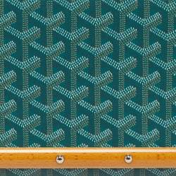 Pre Owned Goyard Monte Carlo Bois Green Goyardine Coated Canvas and Leather Clutch