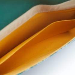 Pre Owned Goyard Monte Carlo Bois Green Goyardine Coated Canvas and Leather Clutch