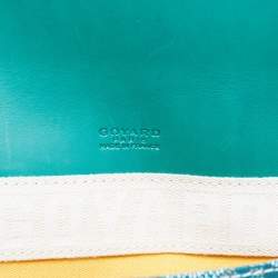 Pre Owned Goyard Monte Carlo Bois Green Goyardine Coated Canvas and Leather Clutch