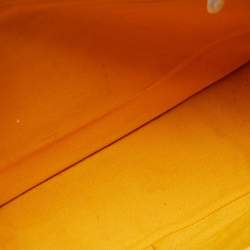 مملوكة مسبقًا حقيبة سرج جويارد بيلفيدير وسطي كنفاس مغطى نقشة جوياردين أزرق وجلد