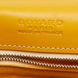 مملوكة مسبقًا حقيبة سرج جويارد بيلفيدير وسطي كنفاس مغطى نقشة جوياردين أزرق وجلد