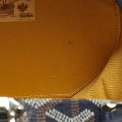 Pre Owned Goyard Alto Hatbox Trunk Navy Blue Goyardine Coated Canvas and Leather Top Hanlde Bag