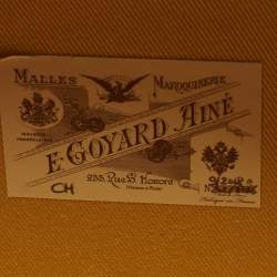 Pre Owned Goyard Alto Hatbox Trunk Navy Blue Goyardine Coated Canvas and Leather Top Hanlde Bag