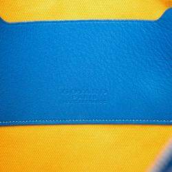 Pre Owned Goyard Blue Goyardine Senat MM