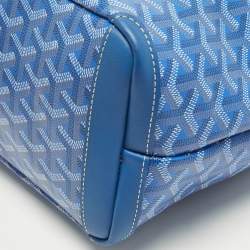 Pre Owned Goyard Artois PM Blue Goyardine Coated Canvas Tote