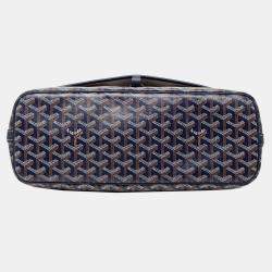 Pre Owned Goyard Blue Goyardine Capetien MM Messenger Bag