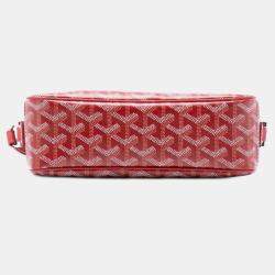 Pre Owned Goyard Red Goyardine Sac Cap Vert