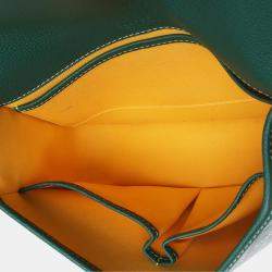 Pre Owned Goyard Green Goyardine Canvas Belvedere II PM