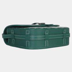 Pre Owned Goyard Green Goyardine Canvas Belvedere II PM