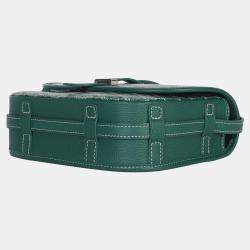 Pre Owned Goyard Green Goyardine Canvas Belvedere II PM
