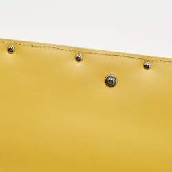 Pre Owned Goyard Monte Carlo Bois Yellow Goyardine Coated Canvas and Leather Clutch