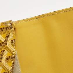 Pre Owned Goyard Monte Carlo Bois Yellow Goyardine Coated Canvas and Leather Clutch