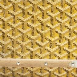 Pre Owned Goyard Monte Carlo Bois Yellow Goyardine Coated Canvas and Leather Clutch