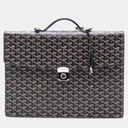 Pre Owned Goyard Black Goyardine Serviette Chypre
