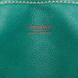 Pre Owned Goyard Green Goyardine Reversible Anjou PM