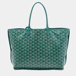 Pre Owned Goyard Green Goyardine Reversible Anjou PM
