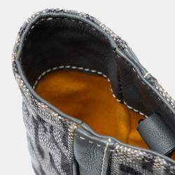 Pre Owned Goyard Grey Calf Leather, Coated Canvas Goyardine Voltaire