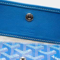 Pre Owned Goyard Blue Goyardine Saint Louis PM