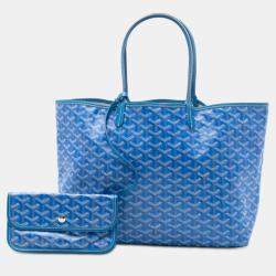 Pre Owned Goyard Blue Goyardine Saint Louis PM
