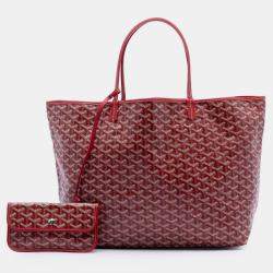 Pre Owned Goyard Red Goyardine Saint Louis GM