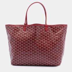 Pre Owned Goyard Red Goyardine Saint Louis GM