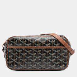 Pre Owned Goyard Black Goyardine Sac Cap Vert