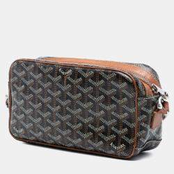 Pre Owned Goyard Black Goyardine Sac Cap Vert