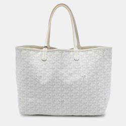 Pre Owned Goyard White Goyardine Saint Louis PM