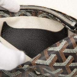 Pre Owned Goyard Black Goyardine Plumet Pocket Wallet